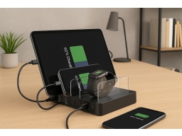 Produktguide testar Linocell USB-laddstation med ställfunktion 6 portar