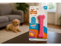 Produktguide testar Nylabone Puppy Teething Dental Chew Rosa