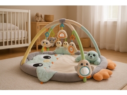 Produktguide testar Playgro Snuggle me Tummy time Babygym Penguin