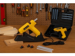 Produktguide testar PowerPlus Uppladdningsbar limpistol 25 watt i koffert