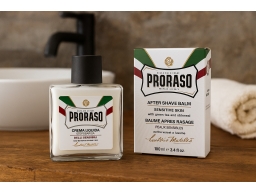 Produktguide testar Proraso Liquid After Shave Balm Sensitive Green Tea