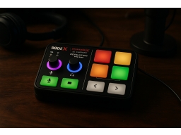 Produktguide testar Røde Streamer X Video Console interface