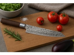 Produktguide testar Satake Kuro Kiritsuke kniv 23 cm.