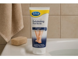 Produktguide testar Scholl Fotscrubb med naturlig pimpsten