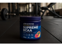 Produktguide testar Star Nutrition Supreme BCAA Pulver 250 g                                                                     Rasberry Peach