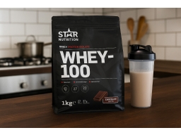 Produktguide testar Star Nutrition Whey-100 Vassleprotein 1 kg Choklad