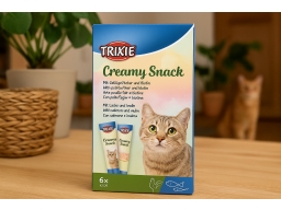 Produktguide testar Trixie Creamy Snack godis för katt