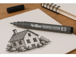 Produktguide testar Tuschpenna Artline Draw