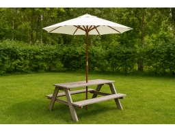 Produktguide testar Woodlii Picknickbord med Parasoll