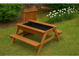 Produktguide testar Woodlii Picknickbord med Sandlåda + Lock